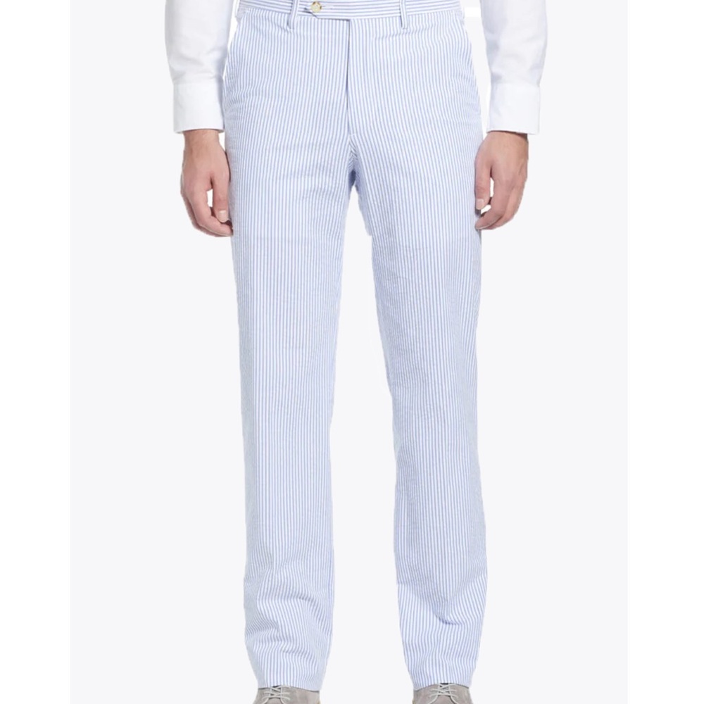 Berle Blue Seersucker Pants 32R